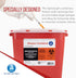Dynarex Sharps Container, Provides a Safe Disposal of Medical Waste and Needles, Non-Sterile & Latex-Free, 2 Gallons, Made with Thermoplastic, Red...