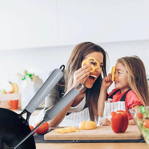 Pot Handle Heat Insulation Cover, Heat Resistant Silicone Pan Handle Sleeve, for Cast Iron Skillet, Frying Pan, Spatula, Knives and Door Handle (G...