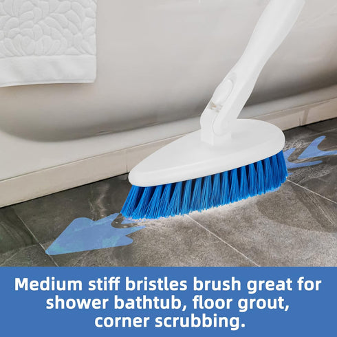 Qaestfy Bathtub Brush Refill Replacement Shower Tub and Tile Cleaning Lock in Place Scrub Brushes Head for Bathroom Wall Floor Scrubbing Compatiab...