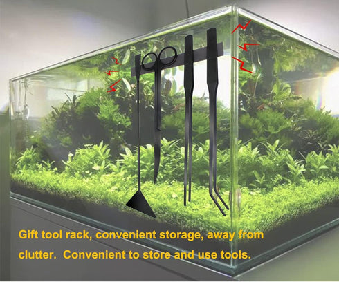 4Pcs Aquascaping Tools Kit, Long Stainless Steel Aquarium Plant Tools with Black Anti-rust Coating, Aquarium Tweezers, Scissors, and Scrapers for ...