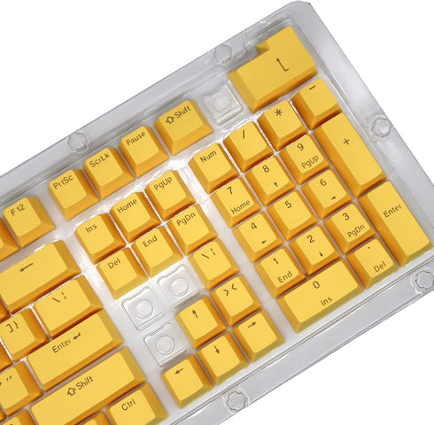 PBT Keycaps, 108 Keys P9 Mechanical Keyboard Key Backlit Key Character Translucent Key DIY Keycaps,for 61/64/87/104/108 Key Mechanical Keyboards(Y...