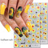 5 Sheets Flower Nail Art Stickers Decals, 5D Sunflower Nail Stickers for Nail Art,3D Self-Adhesive Engraved Nail Art Supplies Yellow Floral Small ...