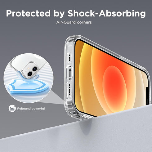 CACOE Magnetic Case for iPhone 12 & iPhone 12 Pro 6.1 inch-Compatible with MagSafe & Magnetic Car Phone Mount,Not Yellowing Anti-Scratch (Clear)...