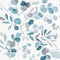 Blue Leaf Wallpaper Peel and Stick Vintage Leaf Contact Paper White Greenery Floral Wallpaper Waterproof Self-Adhesive Wall Covering for Bedroom C...