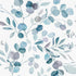 Blue Leaf Wallpaper Peel and Stick Vintage Leaf Contact Paper White Greenery Floral Wallpaper Waterproof Self-Adhesive Wall Covering for Bedroom C...