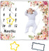 Milestone Blanket,Baby Milestone Blanket Girl Boy,Floral Print Large Baby Blankets for Girls and Boys Newborn Photography Premium Fleece Baby Mont...
