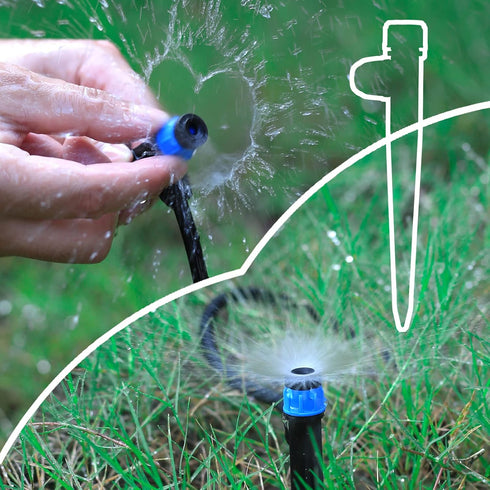 Drip Irrigation Emitters with Adjustable 360 Degree Water Flow Drippers Sprayer for 1/4 inch Tubing, Garden Drippers Sprayer Perfect for House Gar...