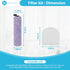 Brush and Filter kit for Shark WD101 HydroVac XL 3-in-1 Vacuum, Fit for Shark AW201 WD201 WD100 WD200 WD101 HydroVac Vacuum, Compare part WDFF1 WD...