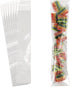 100 Pcs Cellophane Bags, 2x10 Inches Self Sealing Treats Bags, Pretzels Individual Bags, Clear Cellophane Bags for Pretzel Rods Candies Snacks Coo...