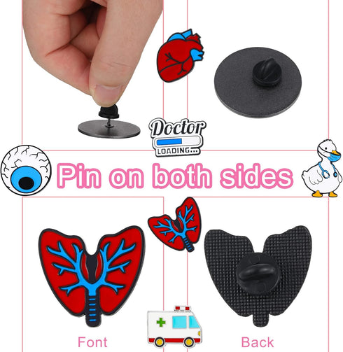 16 Pieces Medical Pins Nurse Pins for Nurse Student Season Nursing Enamel Pins for Jewelry Clothing Backpacks Jackets DIY Accessory Kawaii Gift...