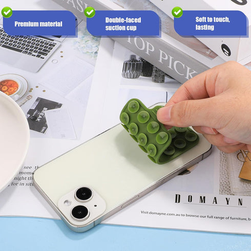 1pc Double-Faced Suction Cup Phone Mount, Silicone Suction Phone Case Sticky Phone Grip Hands-Free Silicone Phone Holder for iPhone & Android for ...