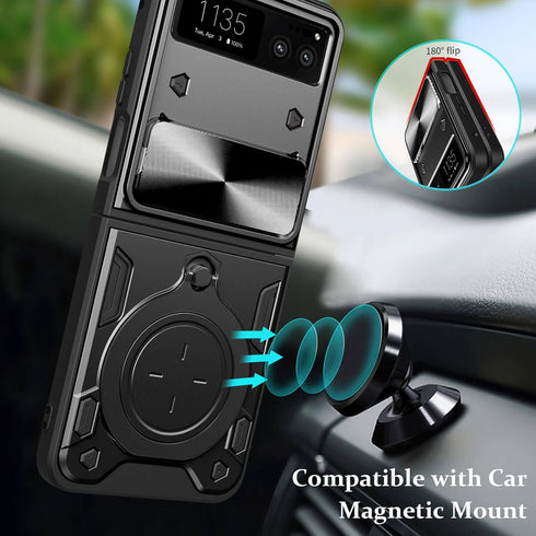 for Motorola razr 2023 Case/Moto Razr 2023 Case,Metal Ring Holder Stand Cover for Women Men,Razr 2023 Case Camera Protector,Full Protection Shockp...