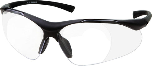grinderPUNCH Full Lens Magnification Safety Glasses with Black Frame | Clear Lens | | Magnifying Reading Eyewear...