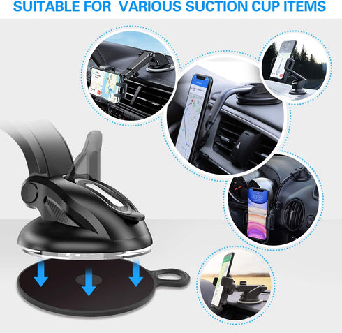 volport Dashboard Pad Mounting Disk for Suction Cup Phone Mount, 2.95in/75mm Sticky Adhesive Disc for Car Dash Cam GPS Holders with 3M Extra Stron...