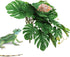 Hermit Crab Climbing Toy, Reptile Plants for Aquarium, Hanging Plastic Simulated Turtle Leaf Plant with Suction Cup, Reptile Tank Habitat Decor Ac...