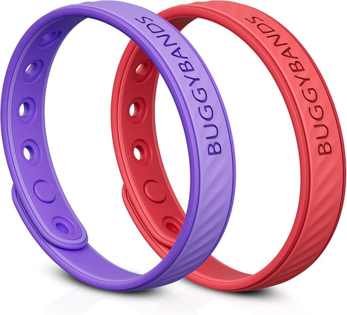 Mosquito Repellent Bracelets, 2 Pack Silicone Mosquito Repellent Bands with DEET Free, Natural & Waterproof Bug Wristbands for Kids and Adults, Ou...