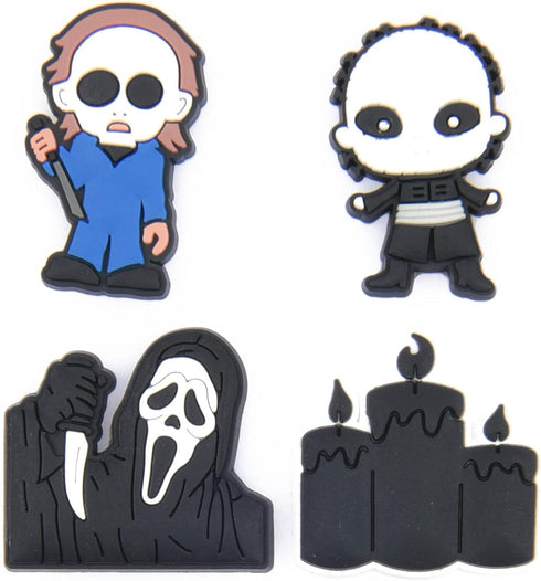 UNN Pack of Halloween Skull Shoe Charms Horrible Movie Shoes Decorations for Party Favor...