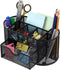 MyGift Metal Wire Mesh Desktop Supplies Organizer Caddy with 8 Compartments and Storage Drawer for Home Office School Dorm (Black))...