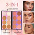 Blush Palette, Highlighter Contour Makeup Palette, Blush for Cheeks, All-In-One Bronzer Bright Shimmer Cosmetics Sets for Eyes, Lips & Cheeks...
