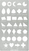 Aleks Melnyk No.414 Metal Stencil, Geometric Shapes with Definition, Small Stencil, 1 PC, Template for Wood Burning, Engraving, Crafting, Scrapboo...