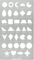 Aleks Melnyk No.414 Metal Stencil, Geometric Shapes with Definition, Small Stencil, 1 PC, Template for Wood Burning, Engraving, Crafting, Scrapboo...