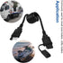 4 Pin Trailer Plug Extender Trailer Wire Extension Harness Quick-Connect Trailer Adapter Extender 4 Way Flat Male and Female Wiring Harness Adapte...
