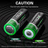 tyrone 18500 Rechargeable Battery, 3.7V 1500mAh Lithium Batteries for Flashlight, Solar Garden Light with Flat top 4 Pack...