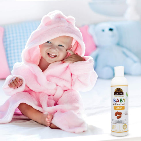 OKAY- BABY LOTION Natural Almond 8oz / 236ml...