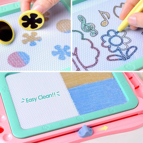 FLY2SKY Magnetic Drawing Board Kids Magnet Drawing Board Travel Size Toddler Toys Sketch Writing Colorful Erasable Sketching Pad Holiday Birthday ...