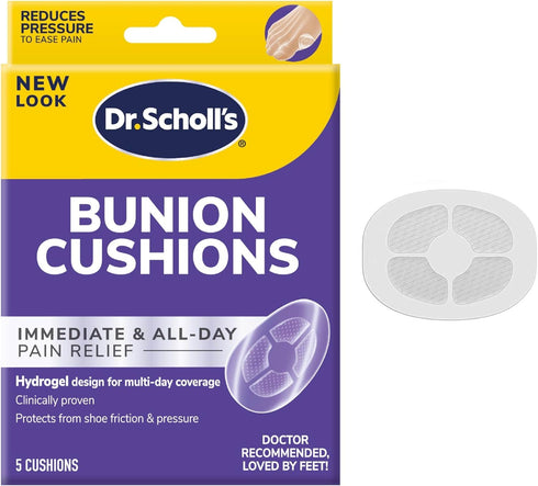Dr. Scholl's BUNION CUSHION with Hydrogel Technology, 5ct // Cushioning Protection against Shoe Pressure and Friction that Fits Easily In Any Shoe...