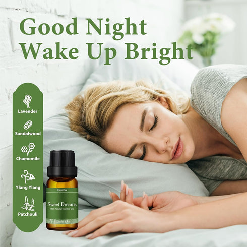 Essential Oils Blends Set for Diffusers for Home, Aromatherapy Diffuser Oil Scents - Calming, Sweet Dreams, Immunity, Relax, Mood, Fresh Air, Frag...