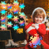 PerKoop 100 Pcs 6 Inch Large Snowflakes Cutouts Paper Winter Holographic Snowflakes Bulletin Board Cutouts Double-sided Winter Snowflakes for DIY ...