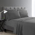 Home Collection Micro Caress Luxurious Sheet Set, 90 GSM 4 -Piece Full Size with 2 Additional Pillowcase, Gray Color...
