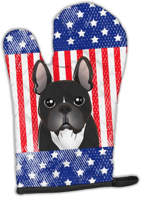 Caroline's Treasures BB2157OVMT American Flag and French Bulldog Oven Mitt Heat Resistant Thick Oven Mitt for Hot Pans and Oven, Kitchen Mitt Prot...