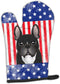 Caroline's Treasures BB2157OVMT American Flag and French Bulldog Oven Mitt Heat Resistant Thick Oven Mitt for Hot Pans and Oven, Kitchen Mitt Prot...