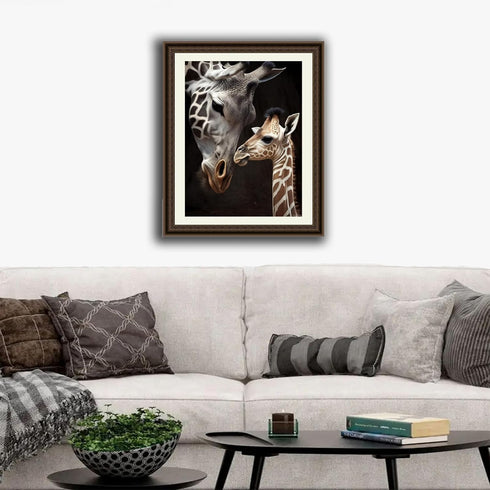 TUTUMAY21 5D DIY Animals Diamond Painting Kits for Adults, Lovely Little Giraffe Diamond Art for Adults Beginners, Full Drill Art Craft DIY Home W...