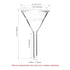 ULAB Scientific Glass Funnel Set, 1 of Each Size 50mm 75mm 100mm with Approx. 60° Angle, Short stem, UGF1009...