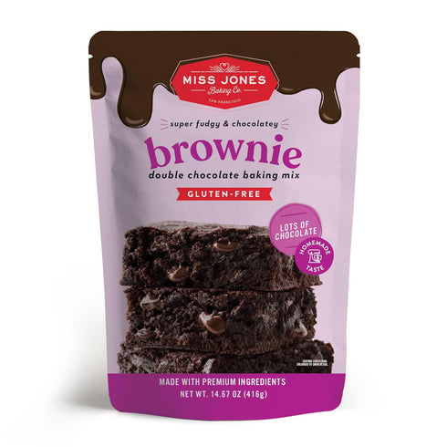 Miss Jones Gluten-Free Baking Brownie Mix - More Chocolate Chips, Guilt Free Brownie Mix, Naturally Sweetened Desserts & Treats, 14.67 Ounce (Pack...
