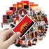 50 pcs- RDR 2 Stickers R Star Games PVC Material Cartoon American Drama Characters Decoration Cell Phone case Luggage Waterproof Stickers Laptop S...