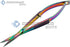OdontoMed2011 4.5" Straight Stainless Steel Squeeze Scissors Multi Titanium Rainbow Color...