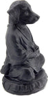 Bellaa 29608 Meditating Dog Statue Cute Zen Buddha Yoga Pose Monk Namaste Mindfulness Tranquility Peacefulness Indoor Living Room Decor Outdoor Fa...