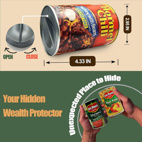 Fake Soup Can Diversion Safe - Keep Your Valuables Safe - like Jewelry, Cash, Money, Coins, Car Keys - Storage Home Security - Turkey...