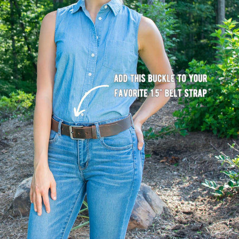 Casual 1.5" Belt Buckle - Nickel-Free and Hypoallergenic...