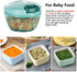 Ourokhome Manual Food Processor Vegetable Chopper, Portable Hand Pull String Garlic Mincer Onion Cutter for Veggies, Ginger, Fruits, Nuts, Herbs, ...