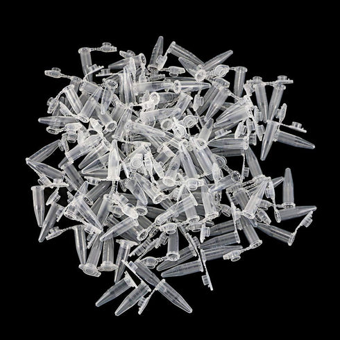 500PCS 0.5ML Clear Plastic Graduated microcentrifuge Test Tubes with Attached Lid,Micro Centrifuge Small Sample Bottle Vials Container with Cap fo...