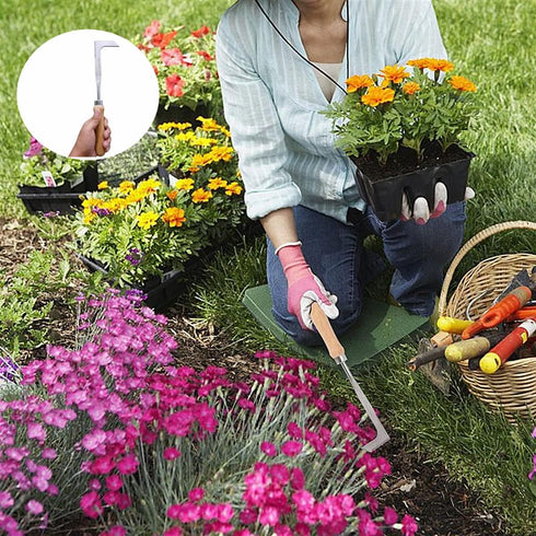 Stainless Steel 13" Crack Weeder, Crevice Weeding Sickle Manual Weeder Lawn Yard Garden Sidewalk Tool...