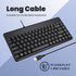 Perixx PERIBOARD-409U Wired USB Mini Keyboard, Black, US English Layout...