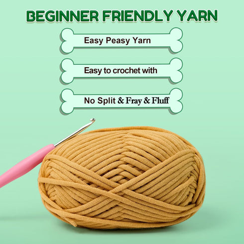 Crochet Kit for Beginners Adults&Kids (13+),Starter Friendly Crochet Kit with Step-by-Step Video Tutorials,Learn to Dog Crochet Animal Kits,DIY Kn...