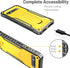 FITO for Google Pixel 6A Case, Dual Layer Shockproof Heavy Duty Case with Tempered Glass Screen Protector Built-in Kickstand (Yellow)...