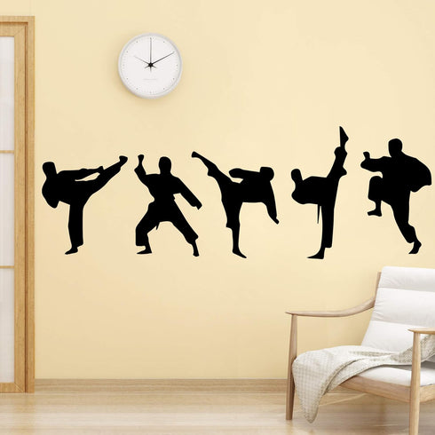 Amaonm Creative Vinyl Sport Taekwondo Wall Decor Player Silhouette Decals - Removable DIY Baby Nursery Bedroom Living Room Home Stickers Murals Ar...
